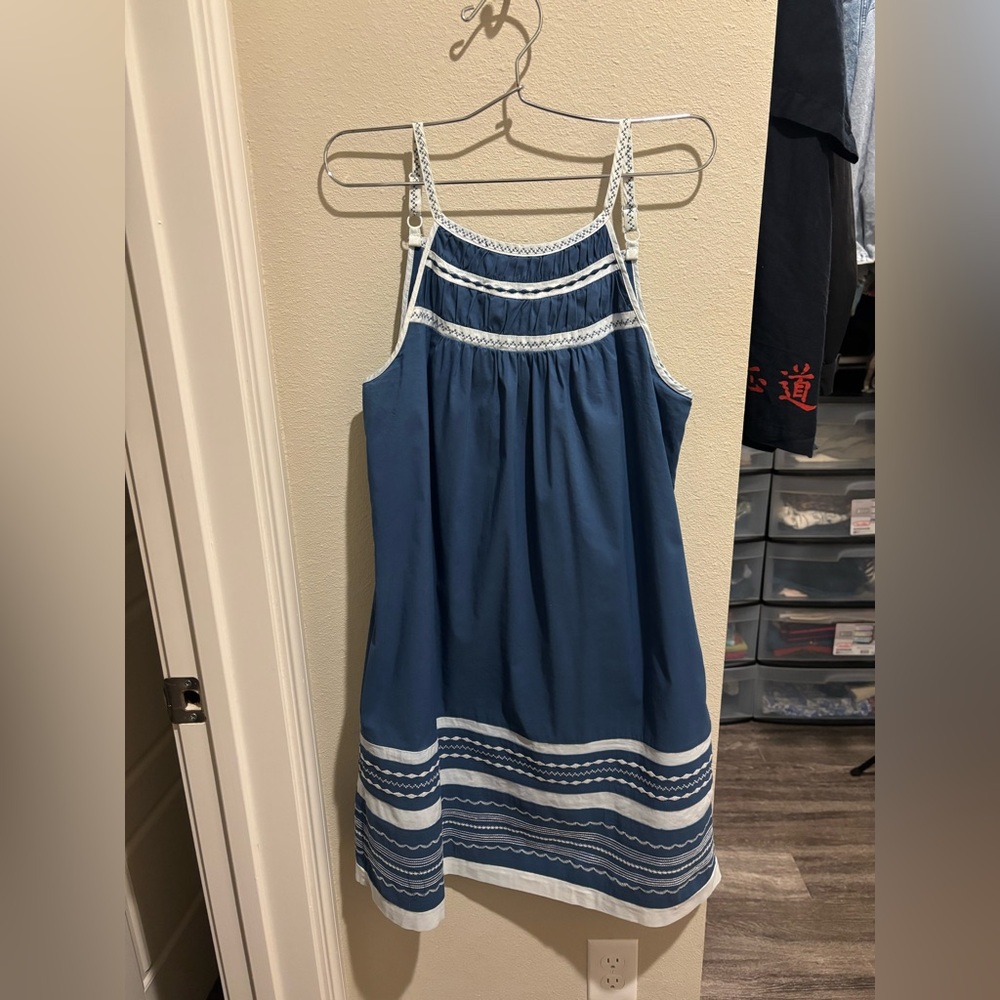 BCBGMaxAzria Blue and White Dress Women’s Size XS